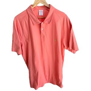 Brooks Brothers Men's XL 346 Original Fit Coral Pink Polo Shirt